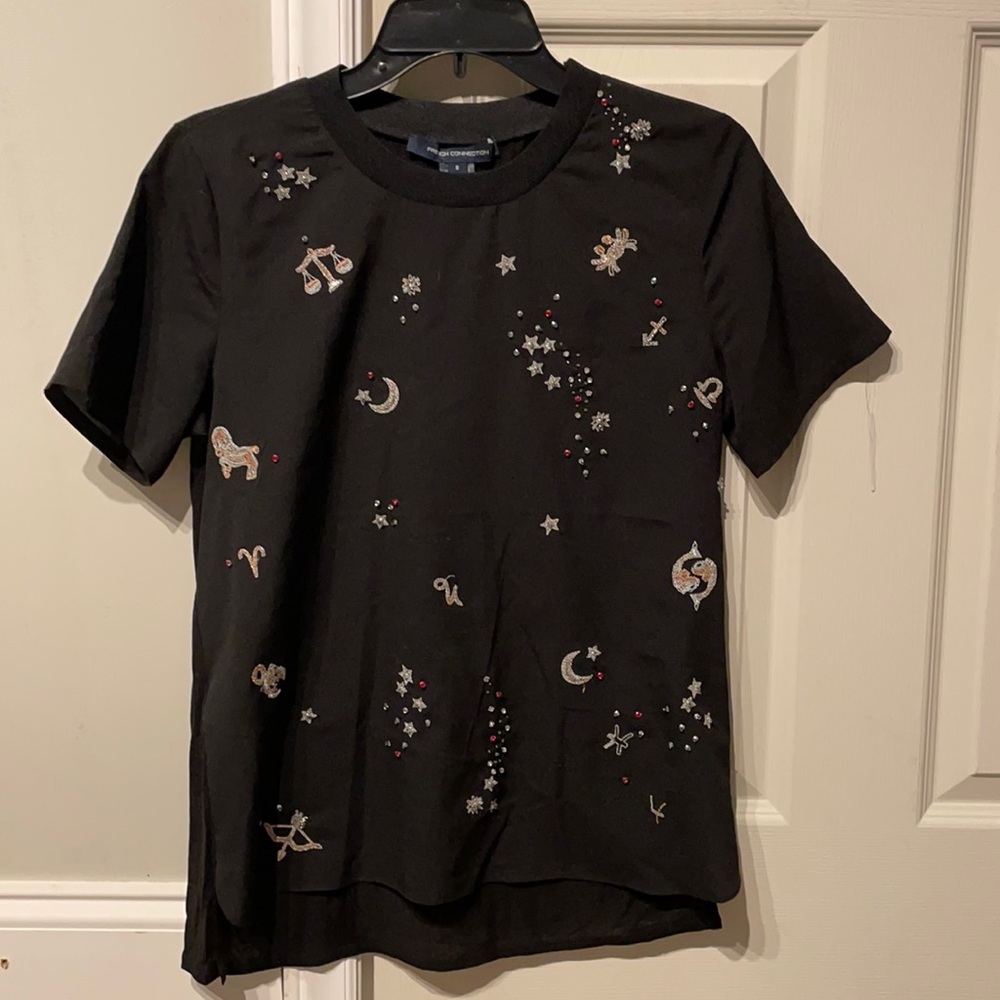 French Connection zodiac sign shirt